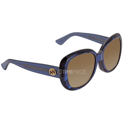 gucci women's gg0140sa 55mm sunglasses|Gucci Brown Oval Ladies Sunglasses GG0140SA 003 55.